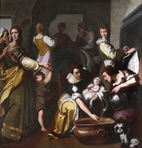 De Geboorte van de Maagd Maria door Daniele Crespi